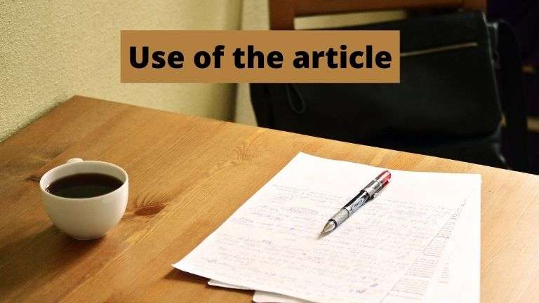 use of article in English grammar